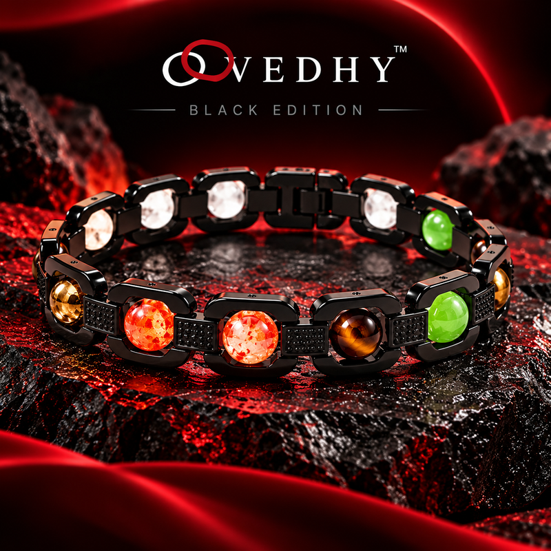 Metal Dhanyog Bracelet – Black