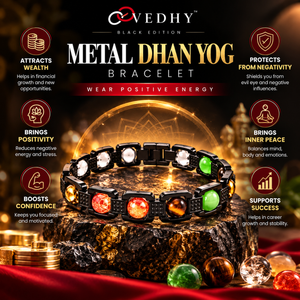 Metal Dhanyog Bracelet – Black